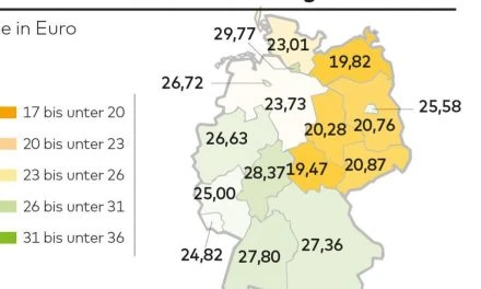 Brandenburg: 20,76 brutto pro Stunde im Durchschnitt