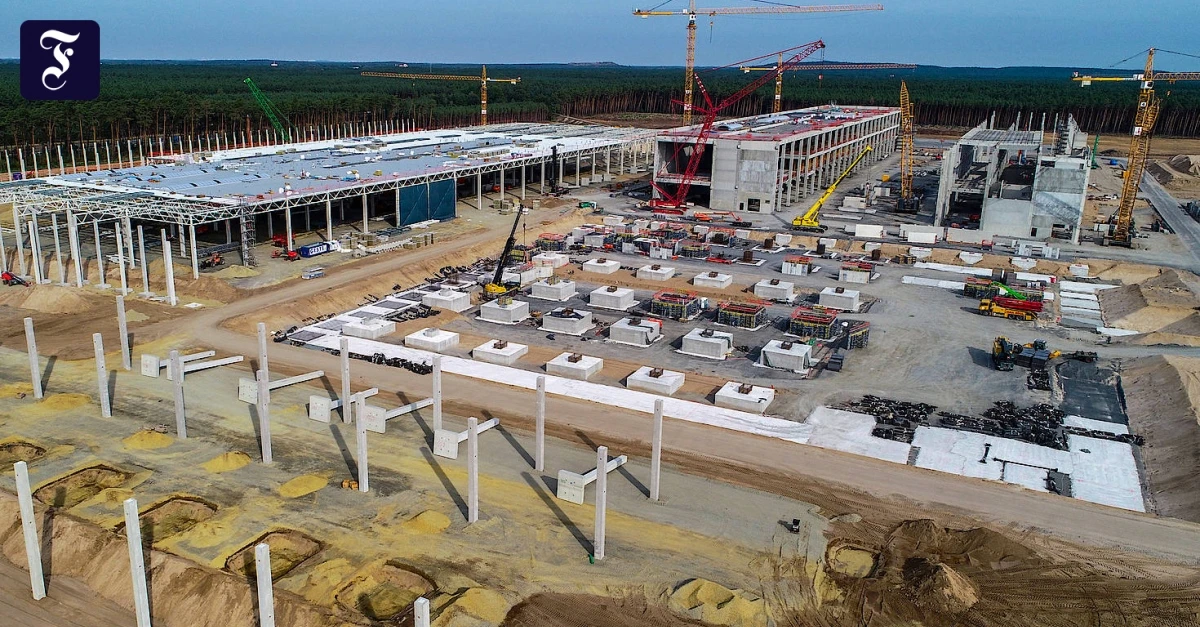 Versorger dreht den Hahn ab: Wassermangel auf der Tesla-Baustelle